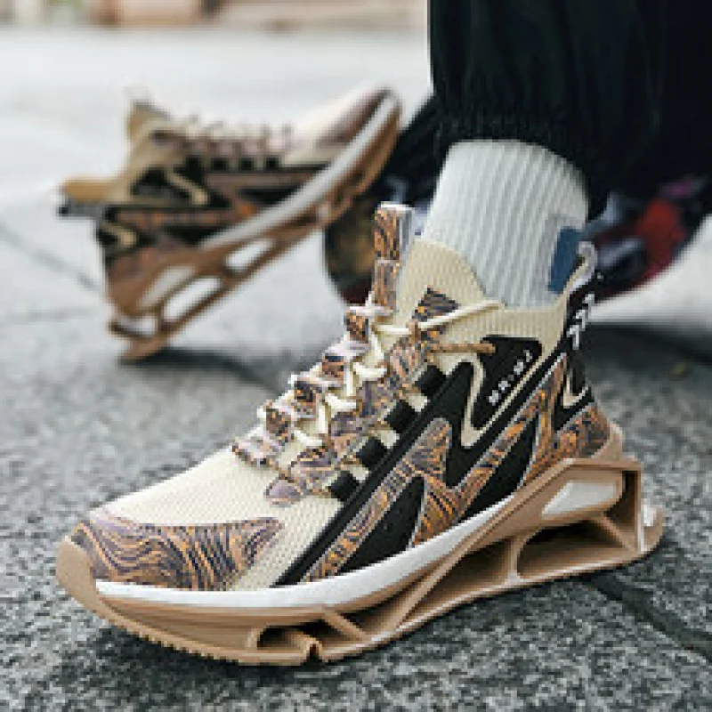 

Street Trendy Blade Dad Sneakers Men's High-Top Functional Style Shoes Daily Streetwear Sports Casual Shoes