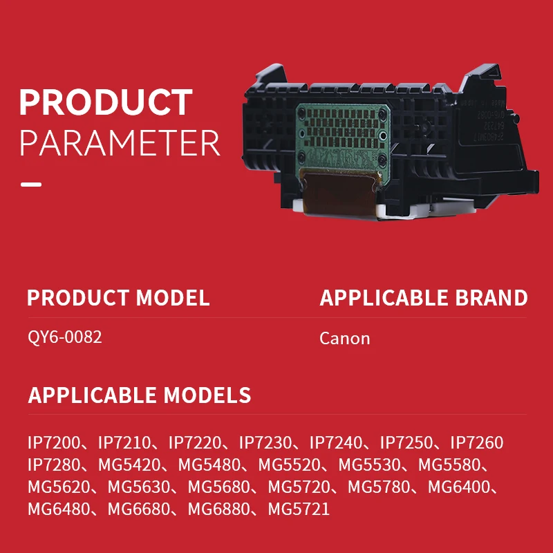 QY6 0082 Printer Head For Canon IP7230 IP7240 IP7250 IP7260 IP7280 MG5420 MG5480 MG5520 MG5530 MG5580 MG5620 MG5630 Printhead