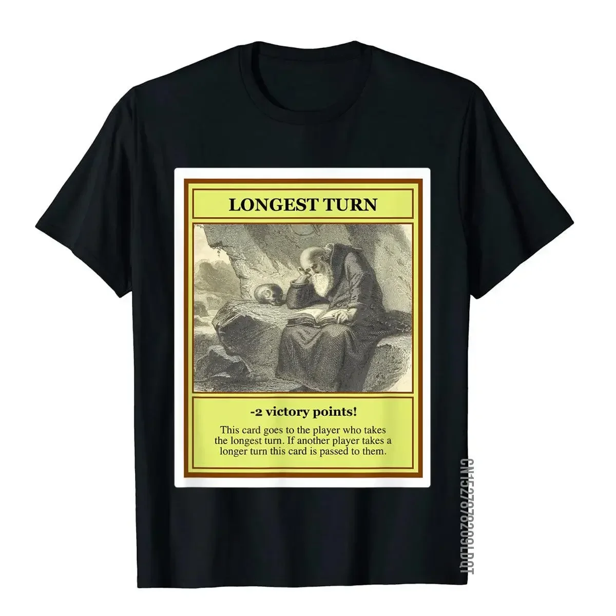 Longest Turn Board Game Night Shirt Men Classic Europe Tops & Tees Cotton Top T-Shirts Tight vintage fashion Round Neck Summer