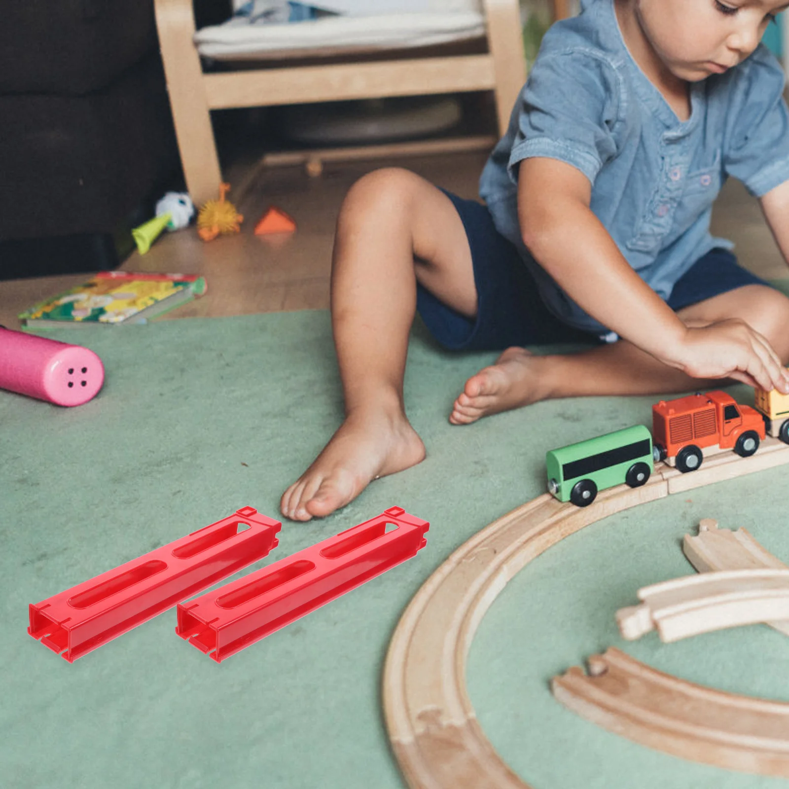 3 stks Domino Trein Uitbreiding Clip Voor Kinderen Bouwen Creatieve Vormen Automatische Dosering Met Domino Spel Ouder-kind