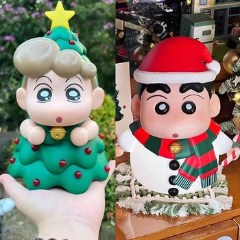 Shinnosuke Nohara Nohara Himawari Aksiyon Figürleri Noel Crayon Shin-chan Figürleri Sevimli Anime PVC Modeli Koleksiyonu Oyuncaklar Hediyeler