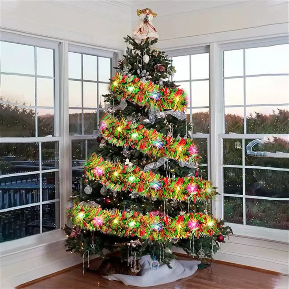 5M Sparkling Tinsel LED Ribbon Decoration Lights Christmas Tree Decoration Ornaments String Lights Navidad Home New Year 2027