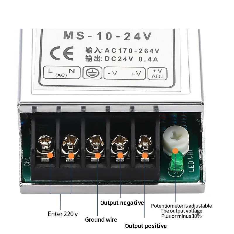 MZMW MS10 MS20 Series Switching Power Supply 10W 20W 5V 12V 24V 36V 48v Mini Size AC-DC Single Output MS-10-12 MS-20-24 MS-20-36