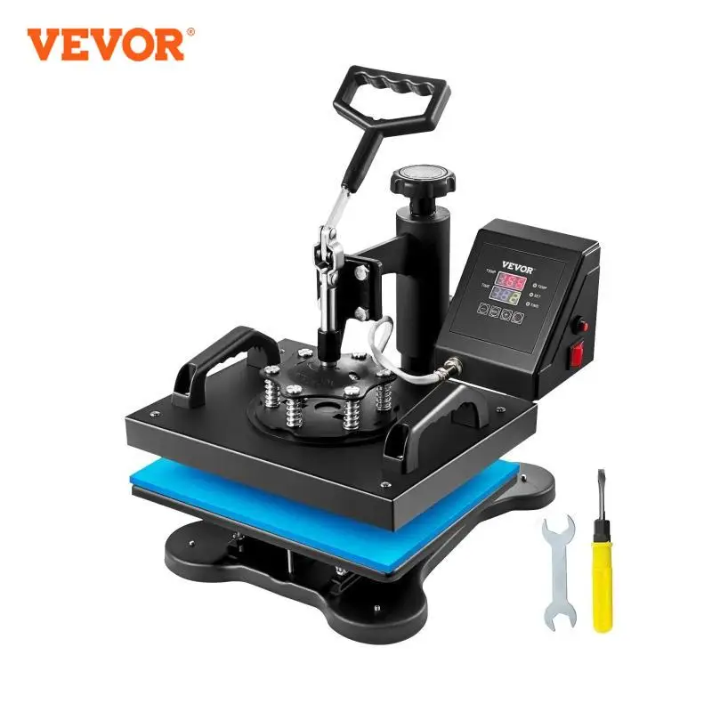 

VEVOR 12x10 Inch Dual Digital Heat Press Machine 650W Swing Away 360 Degree Rotation Transfer Sublimation Printing for T-Shirt