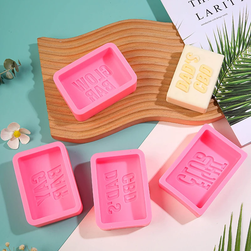 Fight Club Letters Soap Silicone Mold Rectangle Bath Bomb Lotion Bar Making Supplies Mould Cake Loaf Pan Accessories