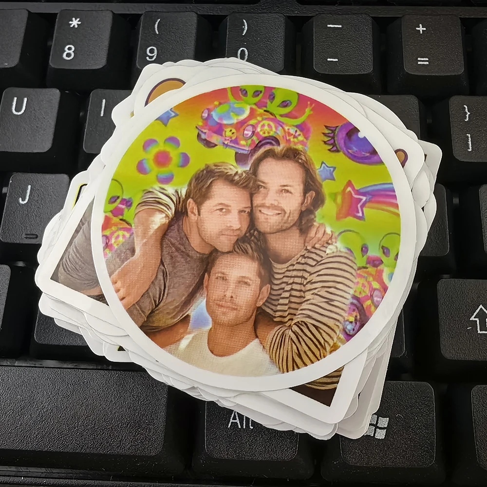50 Sheets Supernatural Stickers, Sam Dean Winchester TV Show Decor Decals for Phone Laptop Suitcase Skateboard
