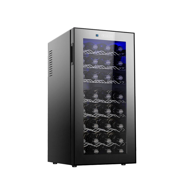 Wine Cooler Wine Cellar Silent Operation Bedroom Mini Bar 78L 32 Bottle Wine Refrigerator