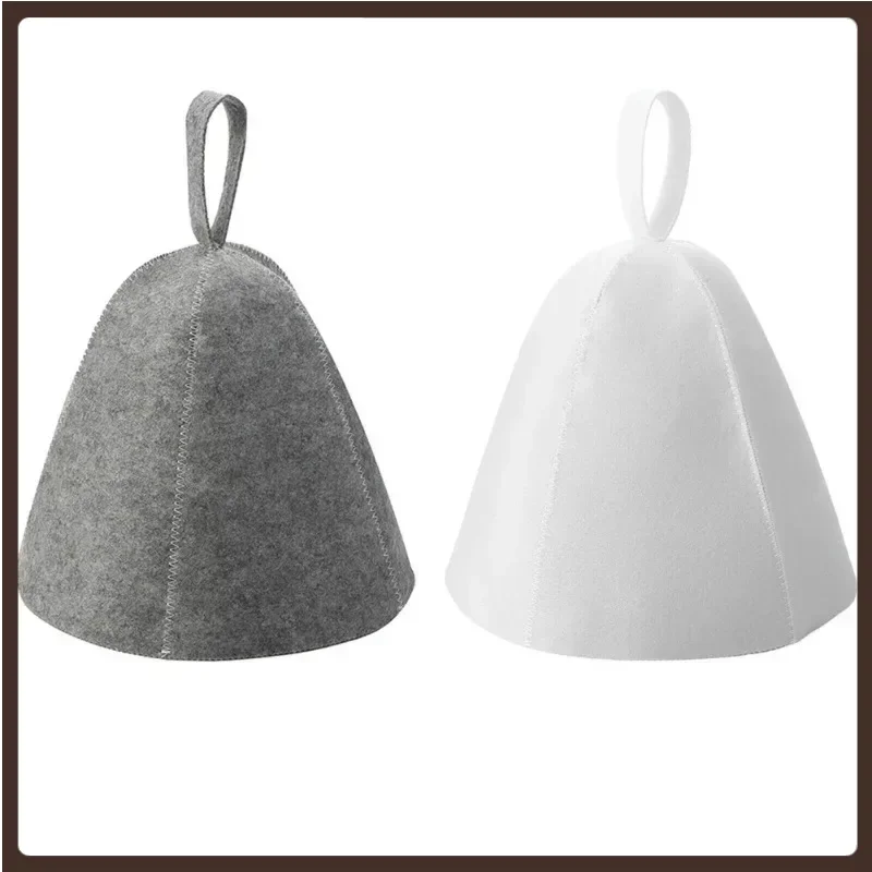

Anti Heat Sauna Hat Thicken Wool Felt Shower Cap Hair Turban Quickly Towel Drying Towel Hats Sauna Bathroom Accessories
