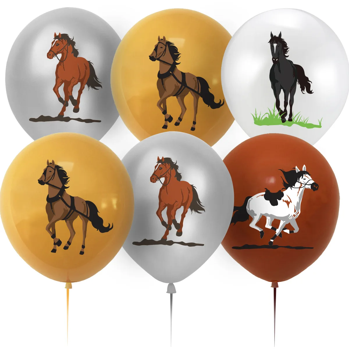 

15 Pcs/Set Cowboy Party Decoration 12 Inch Latex Balloons Horse Racing Themed Favor Cowboy for Baby Shower Birthday Supplies