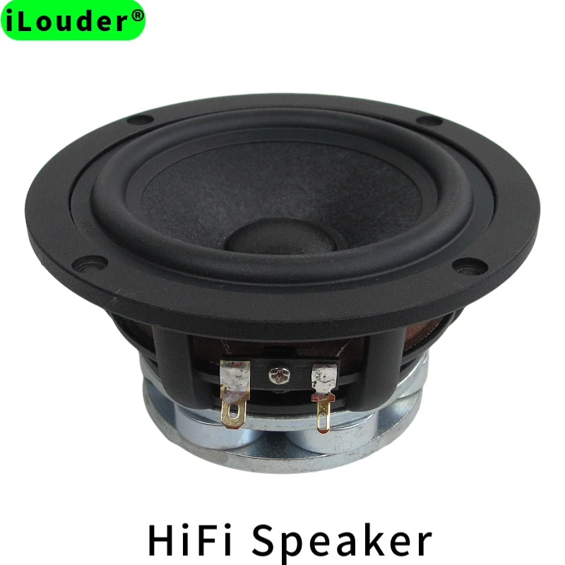 Aluminum basin 4.5 Inch 4ohm/8ohm RMS 30W 90DB 25-core Wool paper rubber edge Neodymium Full Range HiFi Speaker(1pcs speaker)