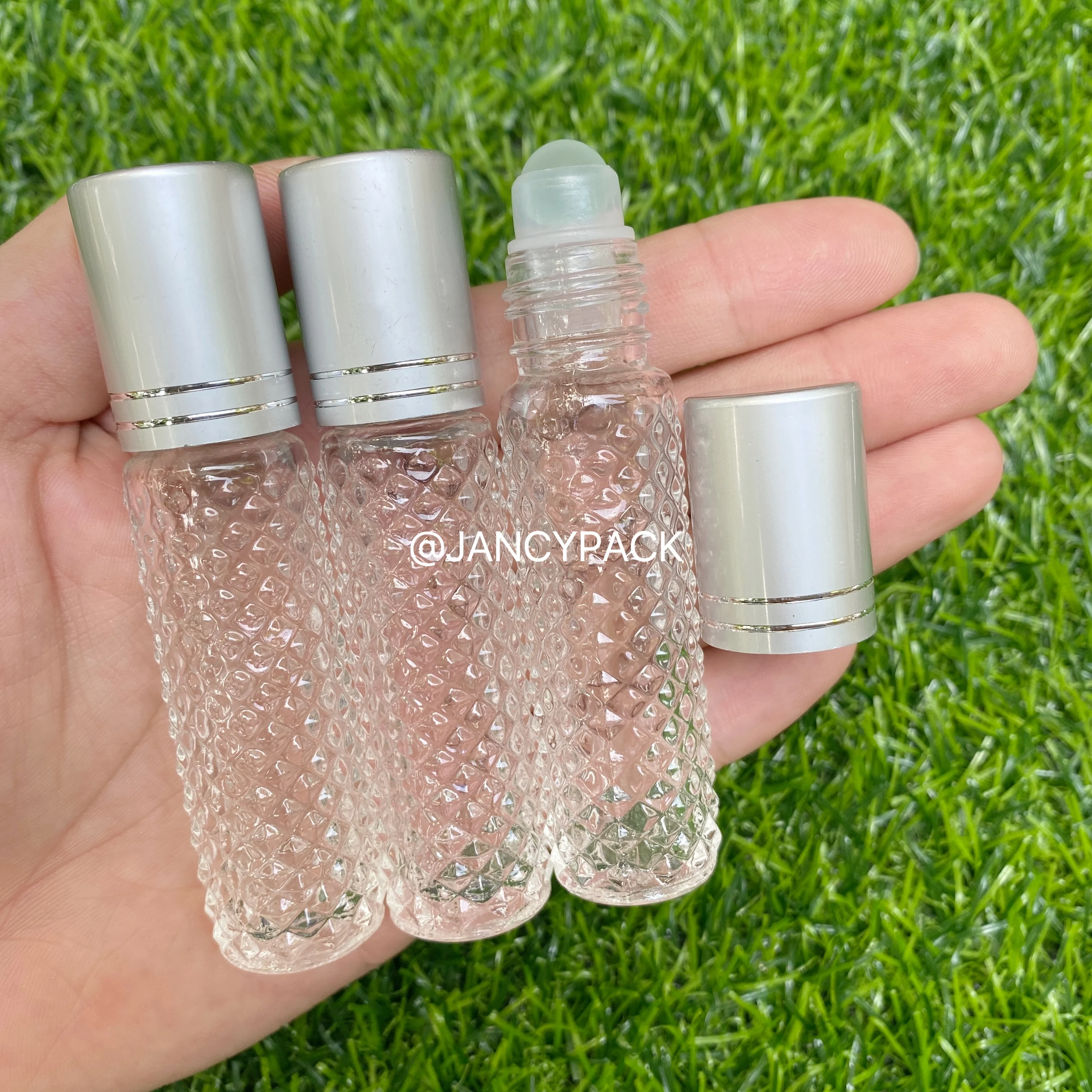 

10ml Glass Roller Bottles For Essential Oils With Plastic Roller Ball Refillable Clear Bottle Leak-Proof Massage Roll Containers