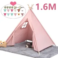 1.6M Portable Kids Tent Play House for Children Tent Cabana Tipi Infantil Baby Teepee Tents Castle LED Lights/Carpet/Decoration