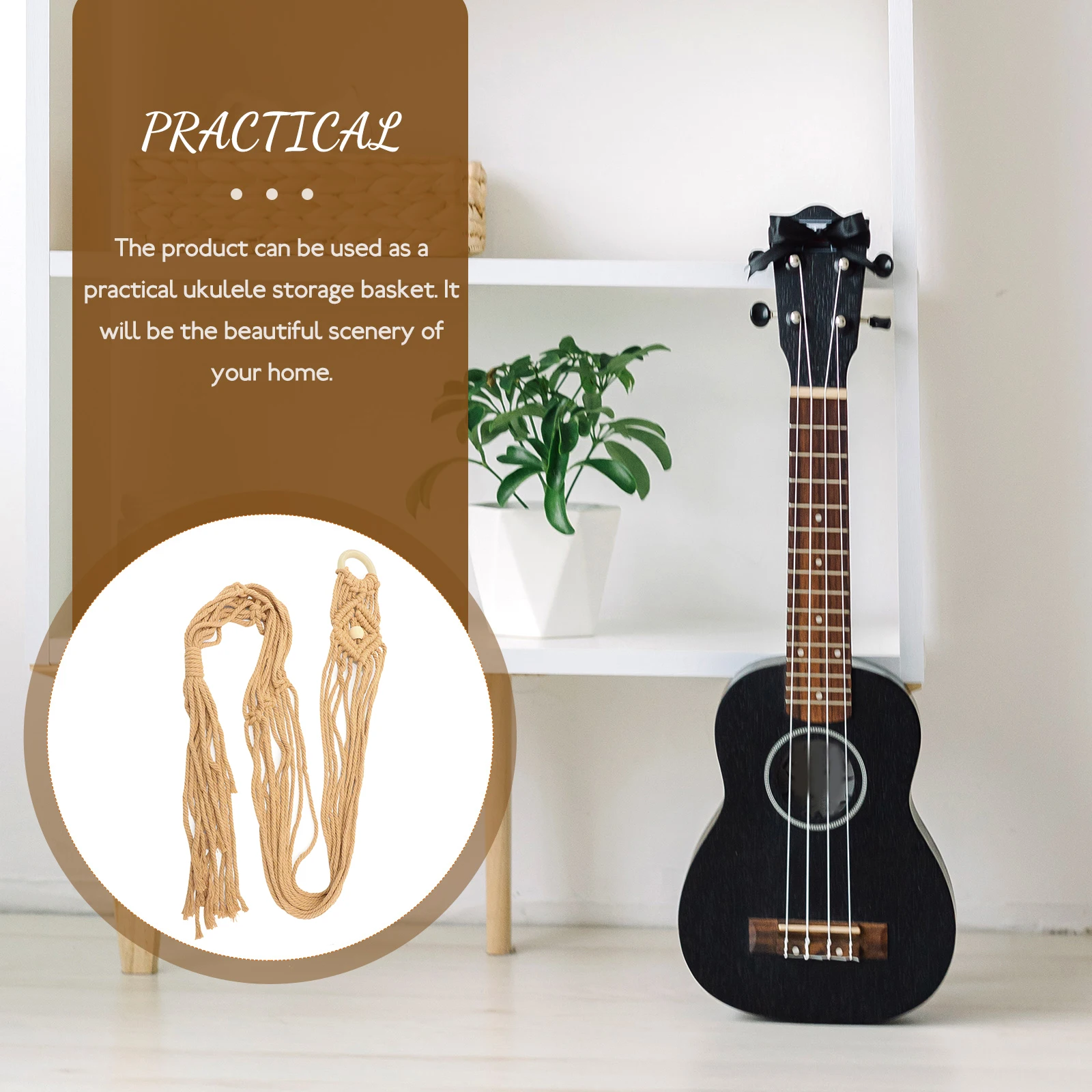 

Guitar Wall Hanging Decoration Mount to Weave Electric Hanger Holder Cotton Rope