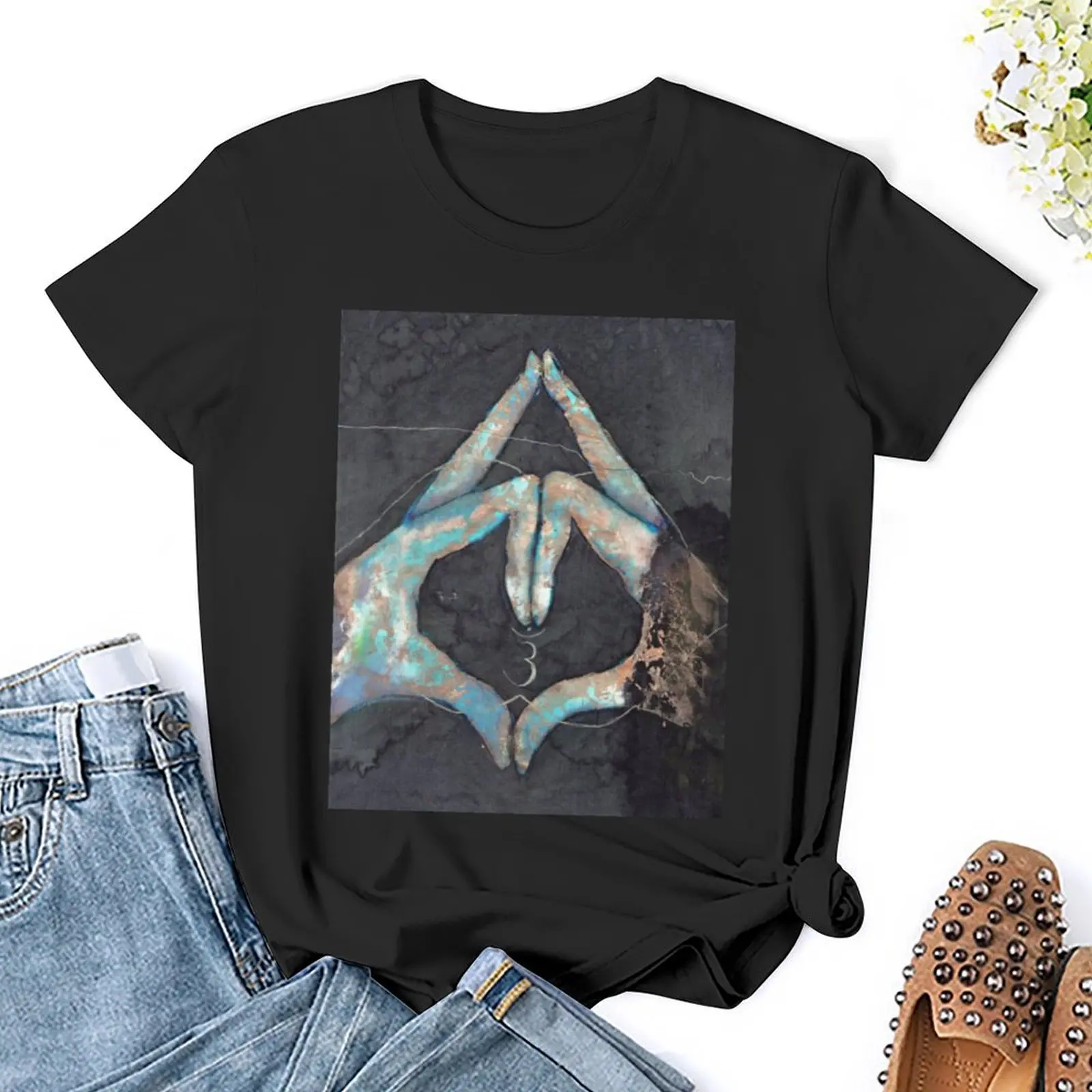 Ajna - third eye chakra mudra T-Shirt summer clothes Short sleeve tee tees vintage clothes Womens graphic t shirts