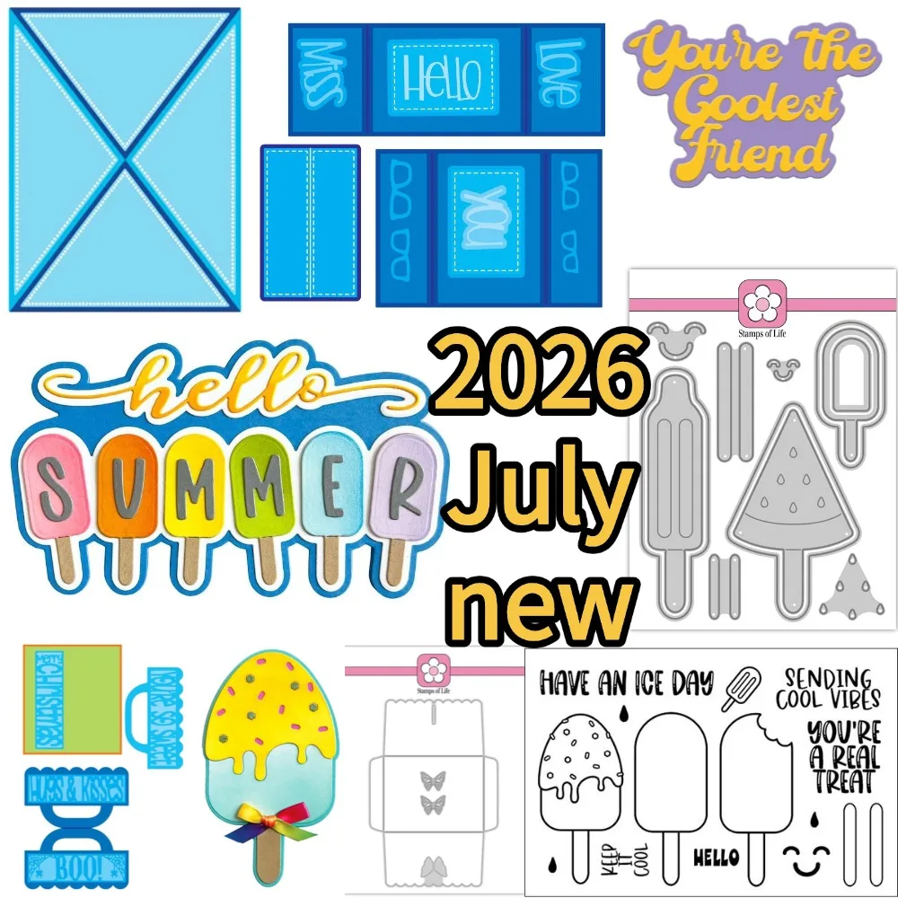 2026 Juni Neu: Metall-Stanzformen & Stempel für Scrapbooking, Tagebuch-Dekoration, Schablone, Prägeschablone, DIY-Grußkarten, Handarbeit