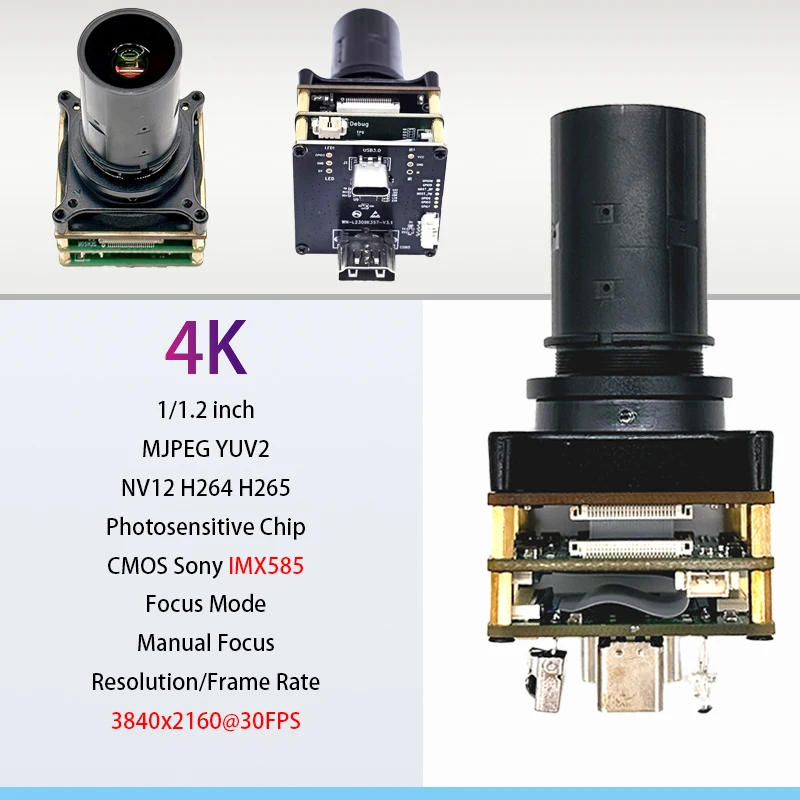 Starlight HDMl Camera Module 4K 8 Megapixel USB3.0 H.264H.265 Camera Module IMX585 Supports Shooting In Dim or Low-light Scenes