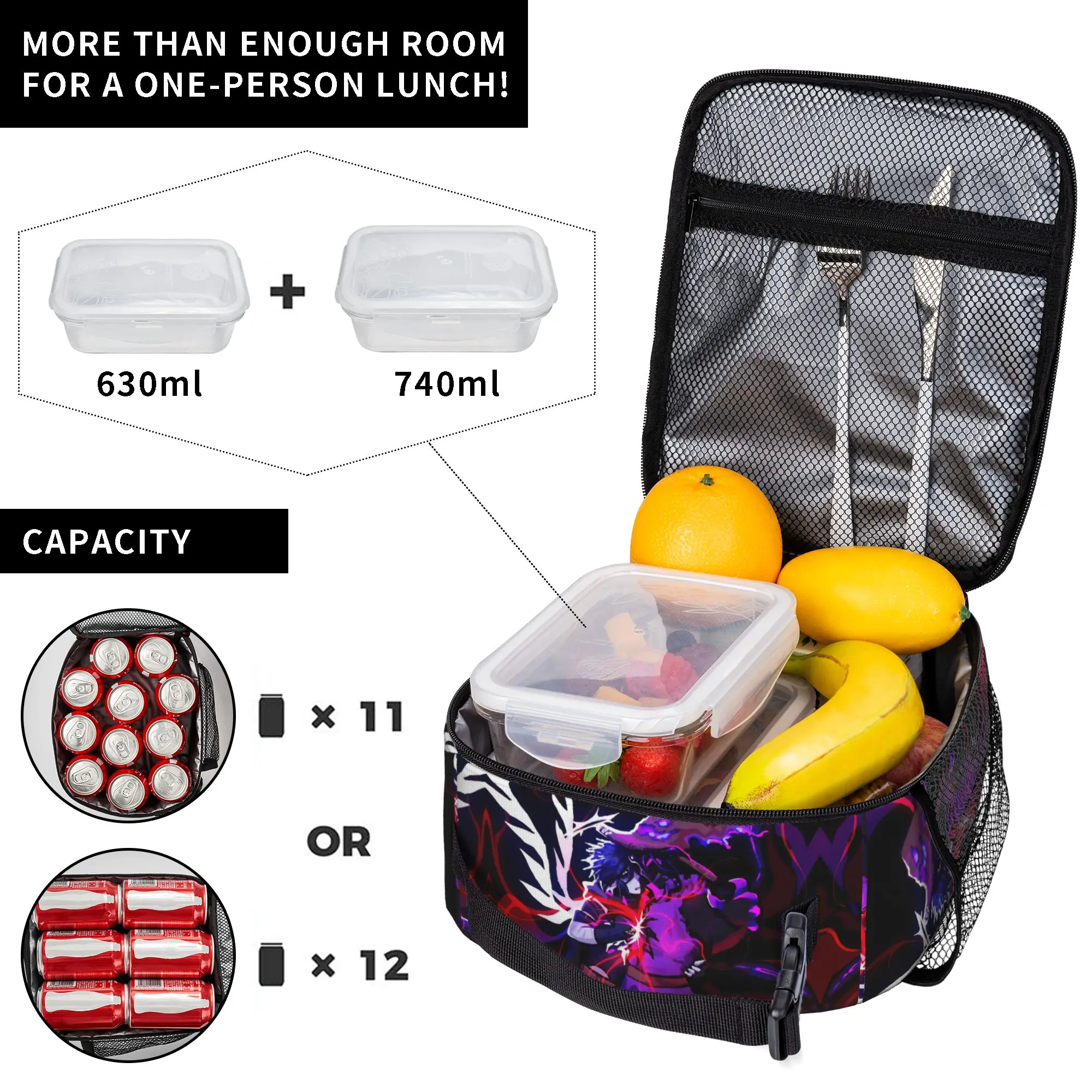 Forsaken Horror Game Tote Insulated Lunch Bag C00lkidd Cartoon Portable Food Bags Leakproof Thermal Cooler Washable Bento Box