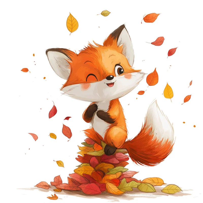 New Fox Wall Sticker for Children's Bedroom and Living Room, Creative Home Decor, Waterproof, Self-Adhesive, Removable
