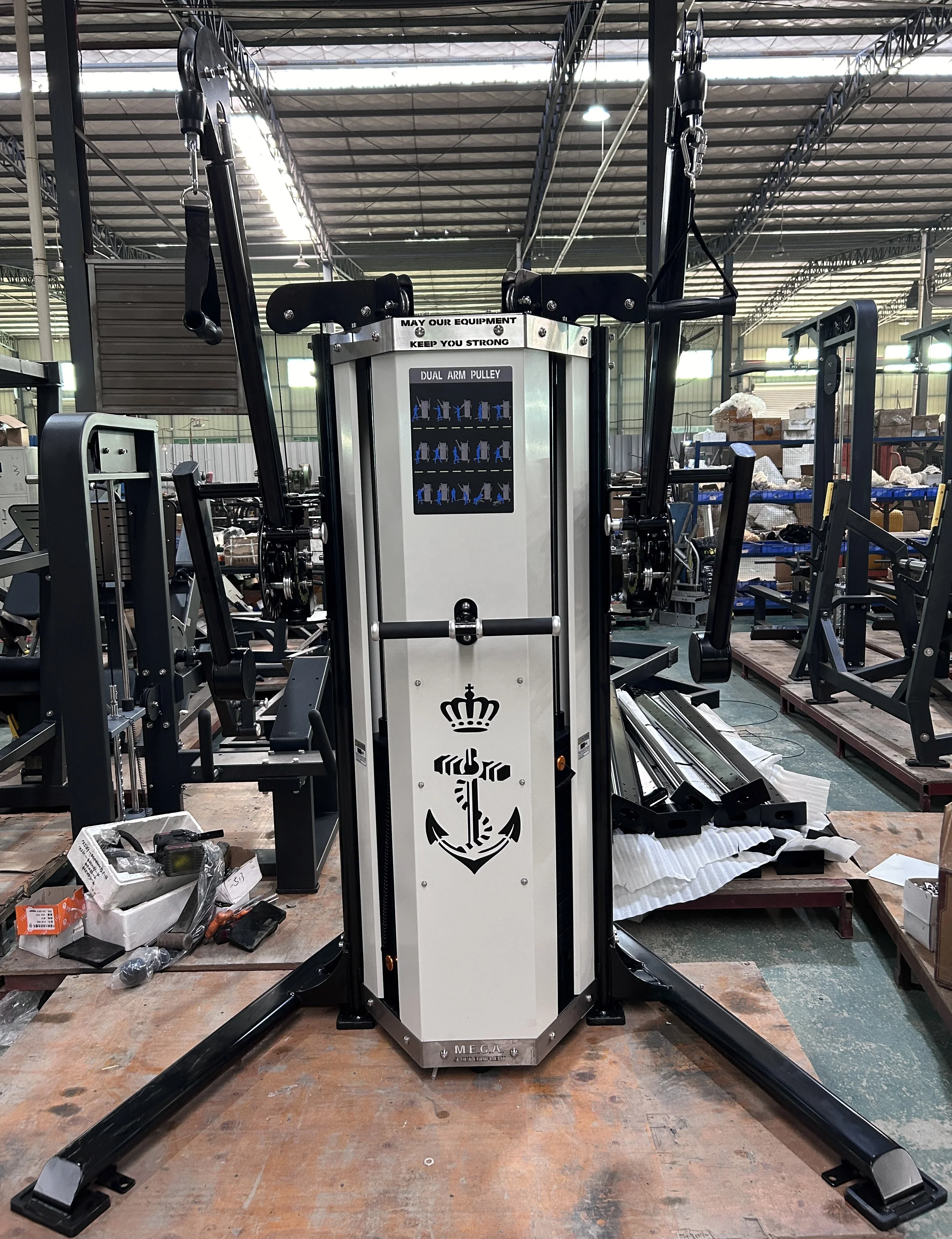 Multifunction Cable Multi Functional Trainer Gym 100KG Stack Equipment Fitness Crossover OEM Pin Load Selection Machines