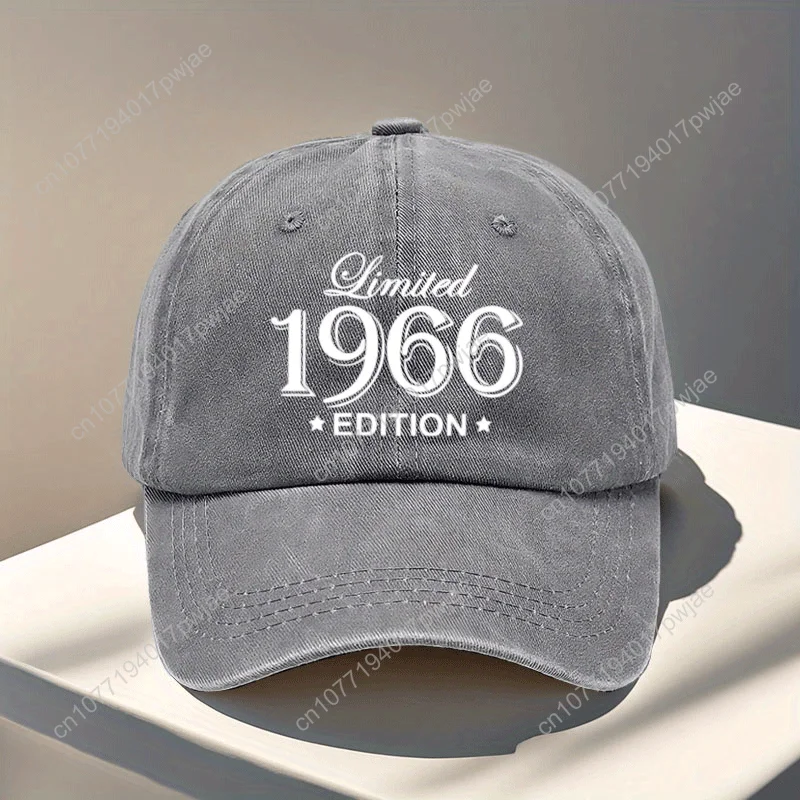 1pc Limited Edition 1966 Vintage Baseball Cap - Adjustable Snapback Retro 60s Design, Breathable Suitable for Men & Women, Stret view 2
