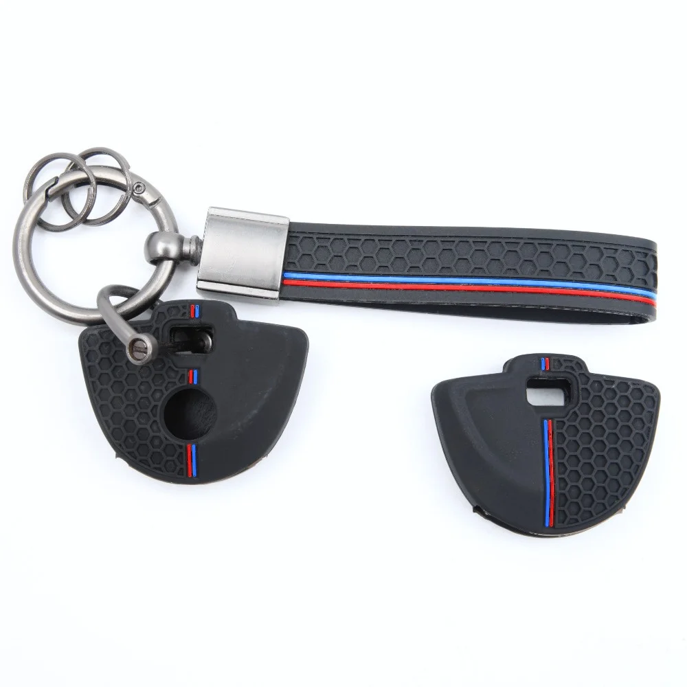 Silicone Car Key Fob Cover For BMW F750GS F850GS R1200GS R1250GS S1000XR S1000RR G310R G310GS Motorcycle with clasp holder