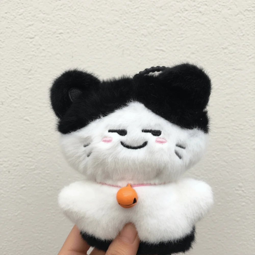 Portachiavi gattino Campana Portachiavi gatto Animali di peluche Ciondolo gatto Morbido comfort Ciondolo gatto Decorazioni per la casa