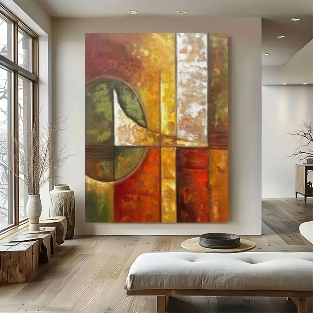 

100% Handmade Canvas Picture Abstract Gold Foil Oil Painting Decor Wall Art Horizontal Mural For Living Room Bedroom Restaurant