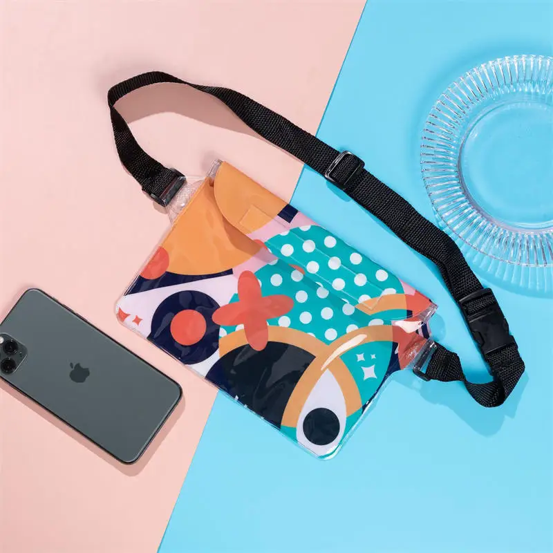 Waterproof Sealing Swimming Bag Transparent Underwater Dry Protection Case For Phone And Essentials Diagonal Design Pouch