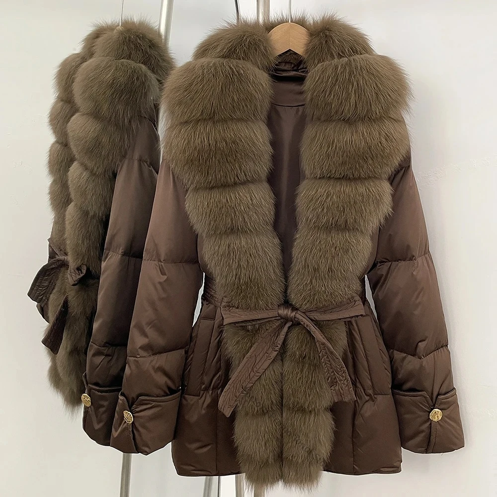 Women's Winter Down Jacket Women's Down Jacket with Fur Coat Woman Female Lightweight Padded Jackets Duck Down Jacket