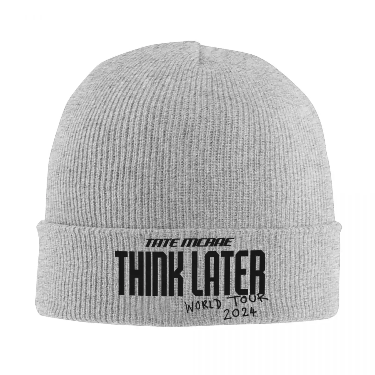 Tate Mcrae Think Later World Tour 2024 Concert Beanie For Unisex Warm Winter Bonnet Knitting Hat