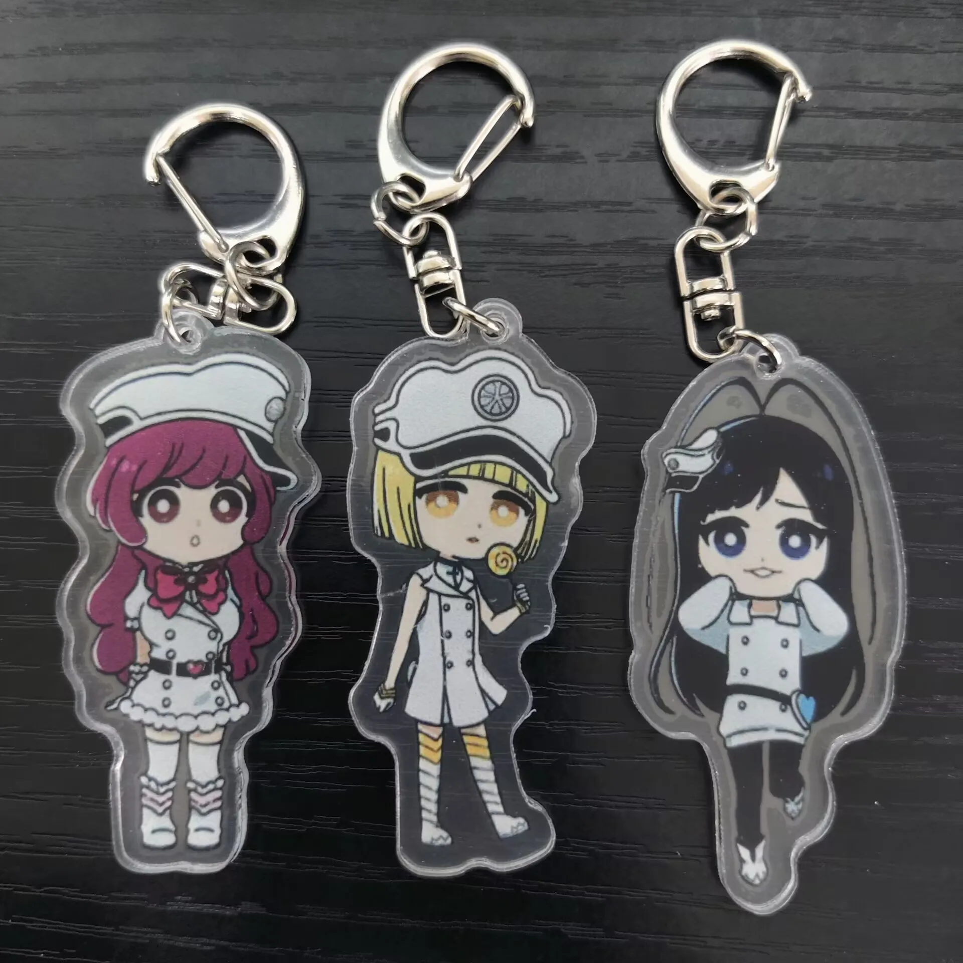 BLEACH Anime Figures Kurosaki Ichigo Candice Catnipp Cosplay Acrylic Keychains Kuchiki Byakuya Character Keyring Pendant Decor