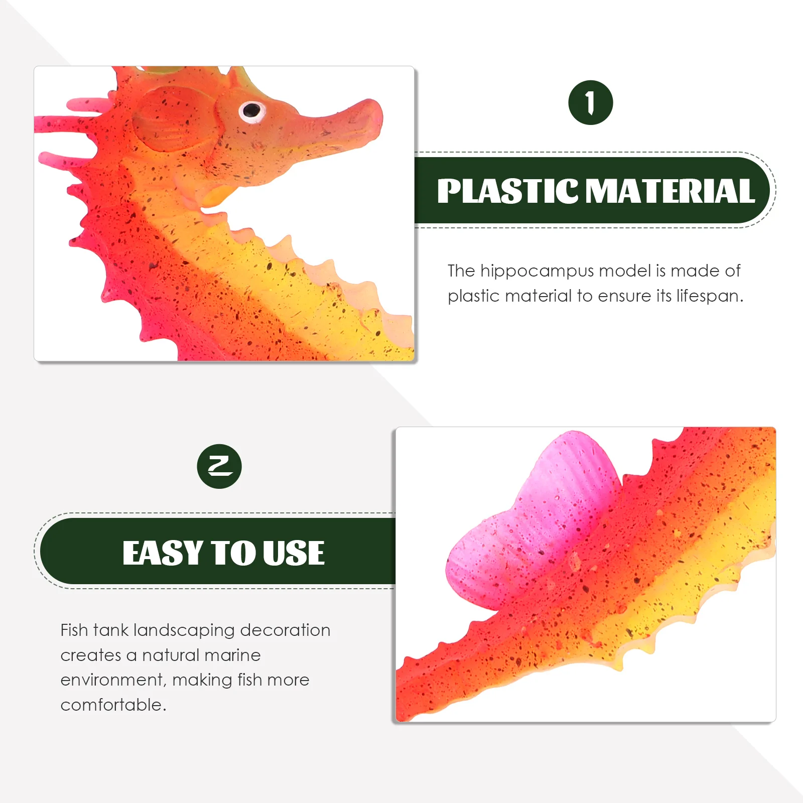 

Simulated Seahorse Decoration Fish Tank Decorations Aquarium Equipment Toy Plastic