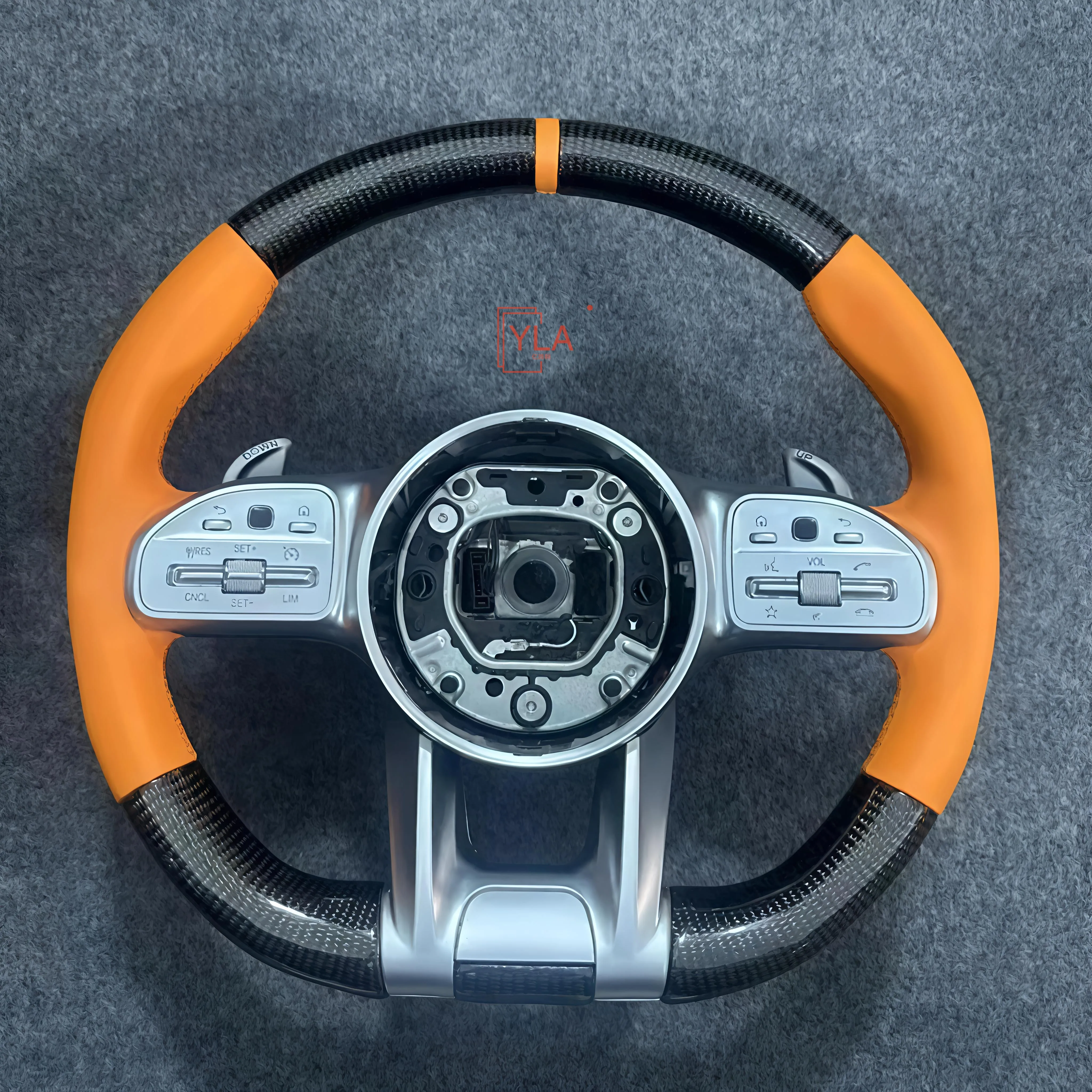 Custom Car Carbon Fiber Steering Wheel for Mercedes Benz AMG A-class B-class C-class E-class S-class GL Series Steering Wheel