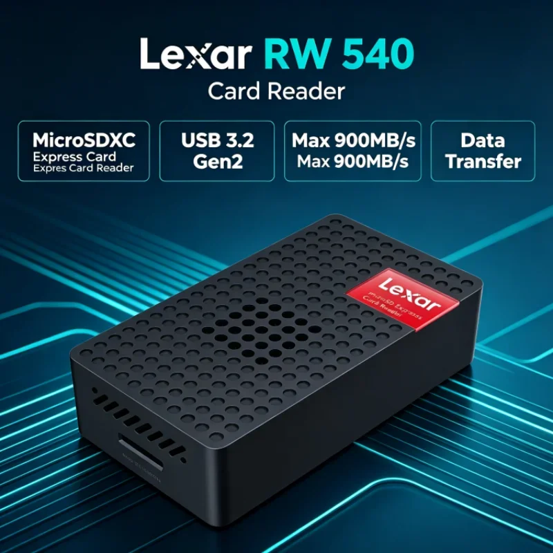 Lexar RW540 Max 900MB/s PLAY PRO MicroSD Card Reader MicroSDXC Express Card Reader UHS-I UHS-II for Video Transfer