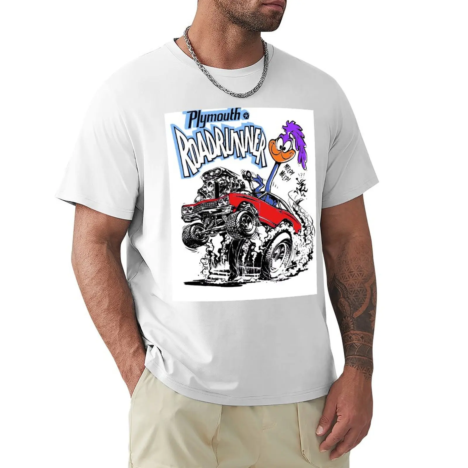 Odd Rods Plymouth Roadrunner - Red T-Shirt kawaii clothes boys animal print men graphic t shirts