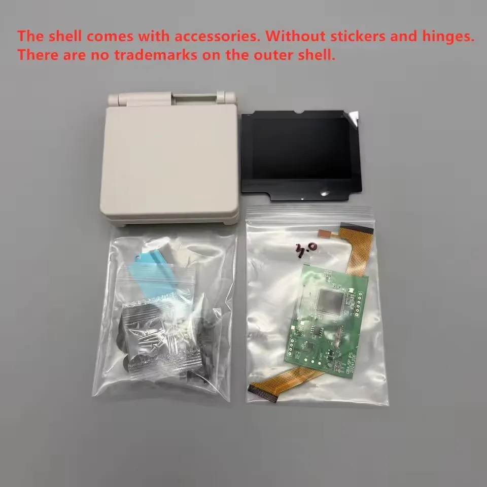 New 3.0' Original Size IPS High Brightness LCD Screen Is Suitable for Gameboy Advance SP GBASP and Shell Kit