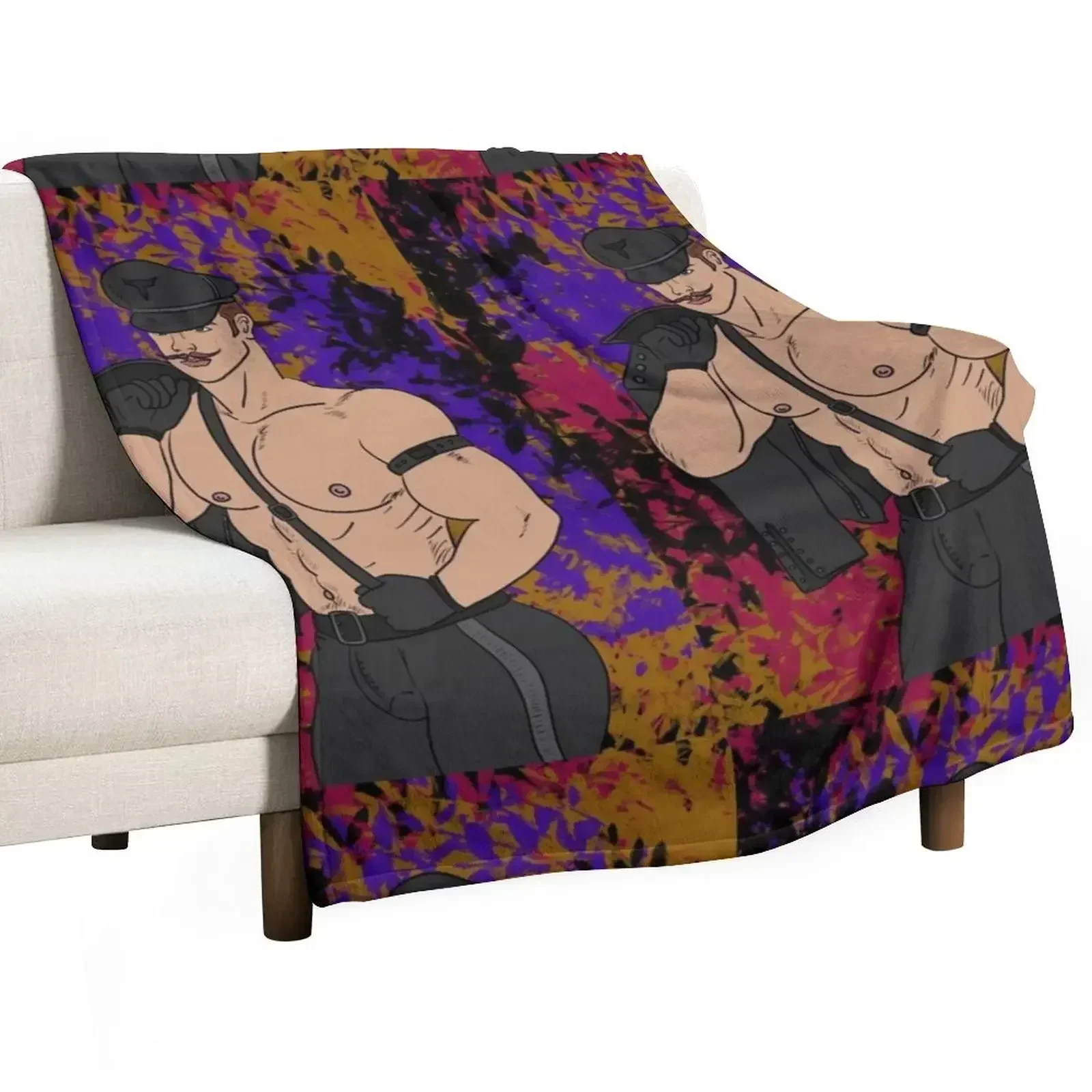 

Tom of Finland (Darkside) Throw Blanket Versatile Cozy Throw Blanket for All Occasions