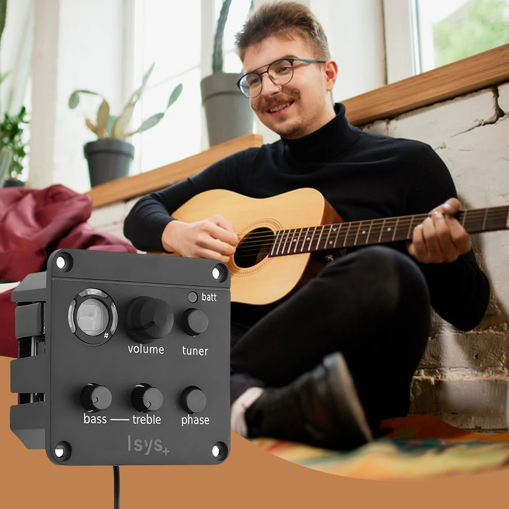 Acoustic Guitar Pickup Onboard Preamps Piezo Pickup Classic Acoustic Guitar EQ Tuner Piezo Pickup for Fishman ISYS+ Accessories view 3