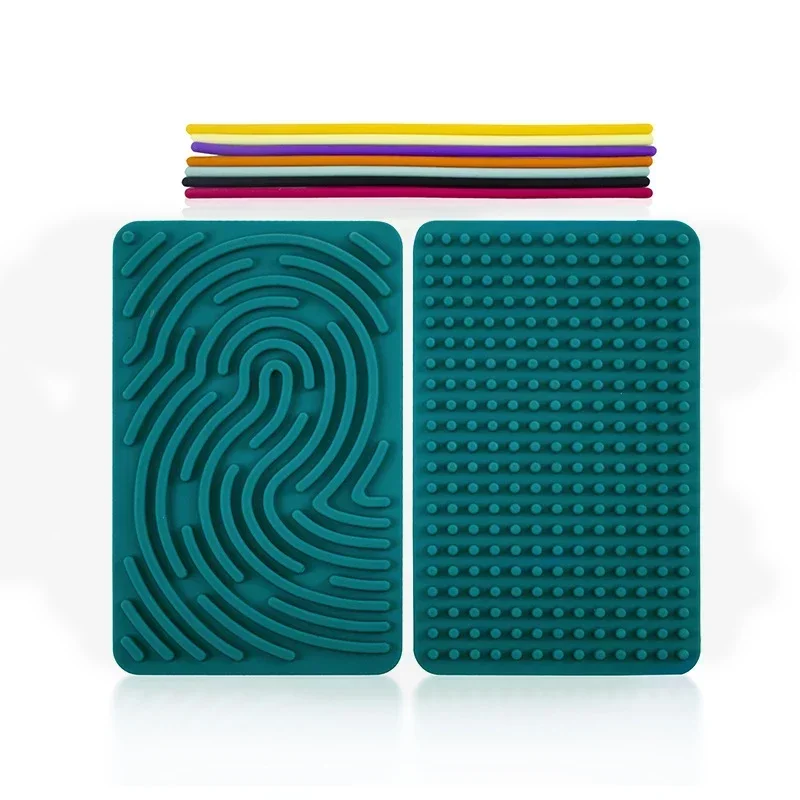 Tavola di attività sensoriale per bambini Tavola occupata Abilità motorie Giocattolo Montessori Rilassante stress Asta in silicone colorato Giocattolo da viaggio Regalo Ragazzo