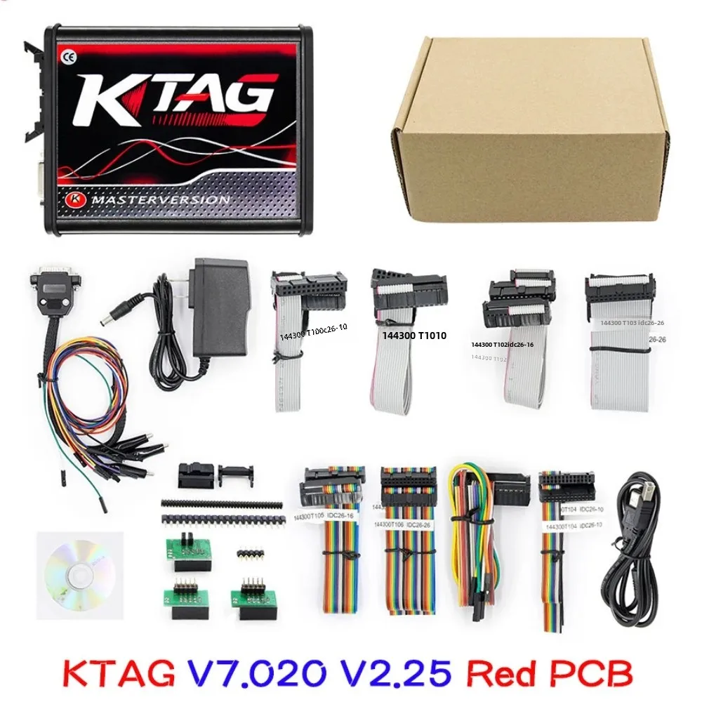 EU Online Unlimited KESS 2.80 EU Red V5.017 KTAG V7.020 4 светодиода 2.25 OBD2 OBD2 Автомобильный комплект для настройки чипов ECU 5.017 k-tag Programmer Tool