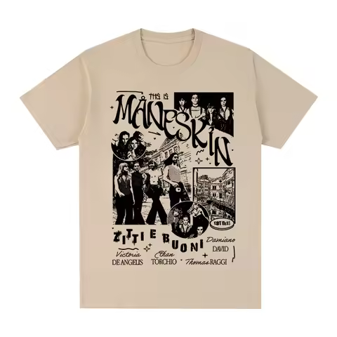 MANESKIN Vintage t-shirt Hip Hop Trend Awesome Gift Idea girl 2000s Clothes Cotton Men T shirt New TEE TSHIRT Womens tops