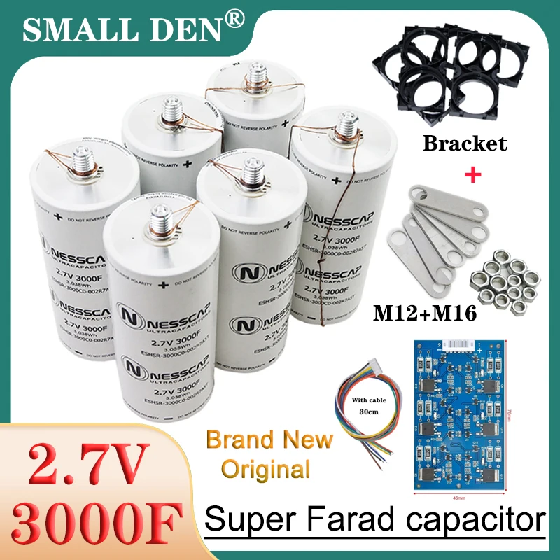 2.7V 3000F Super Farad Capacitor Korea Original Power Supply DIY12V 16V 18S 48V Automatic starter Spot Welding Machine Car Audio