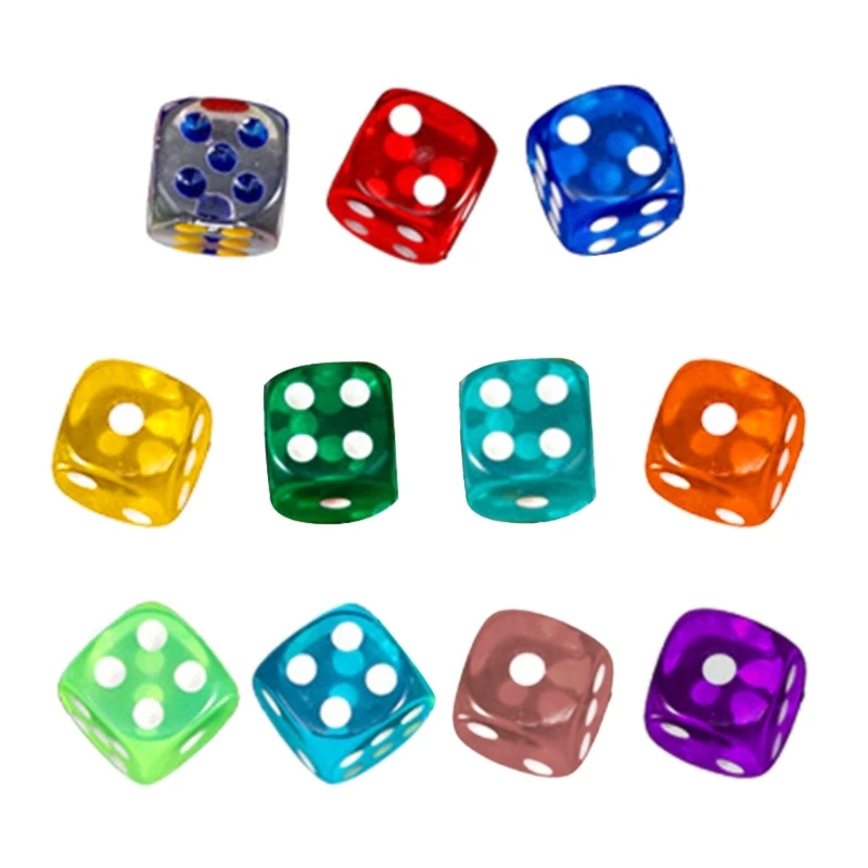 6 Sided Dices Cubes with Dots Playings Block Kids Math Teaching Educational Toy