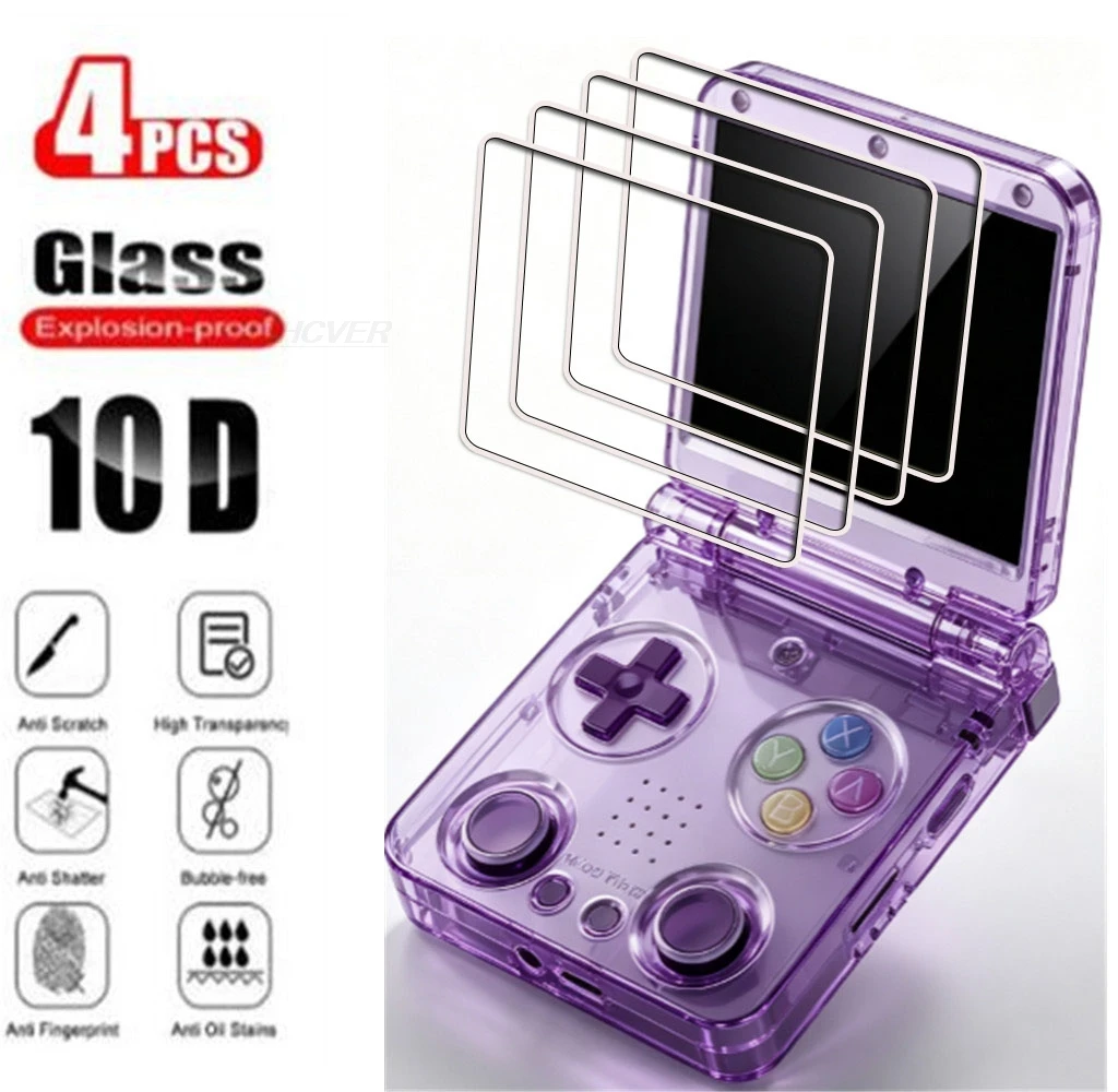 4Pcs Tempered Glass For MIYOO Flip V2 MIYOOFlipV2 FlipV2 3.5