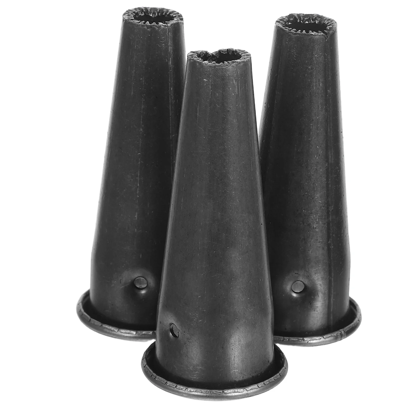 

3pcs Garden Tool Connector Tapered Tube For Hoe Rake Handle Replacement Durable Iron Sleeve Extension Farming Agriculture