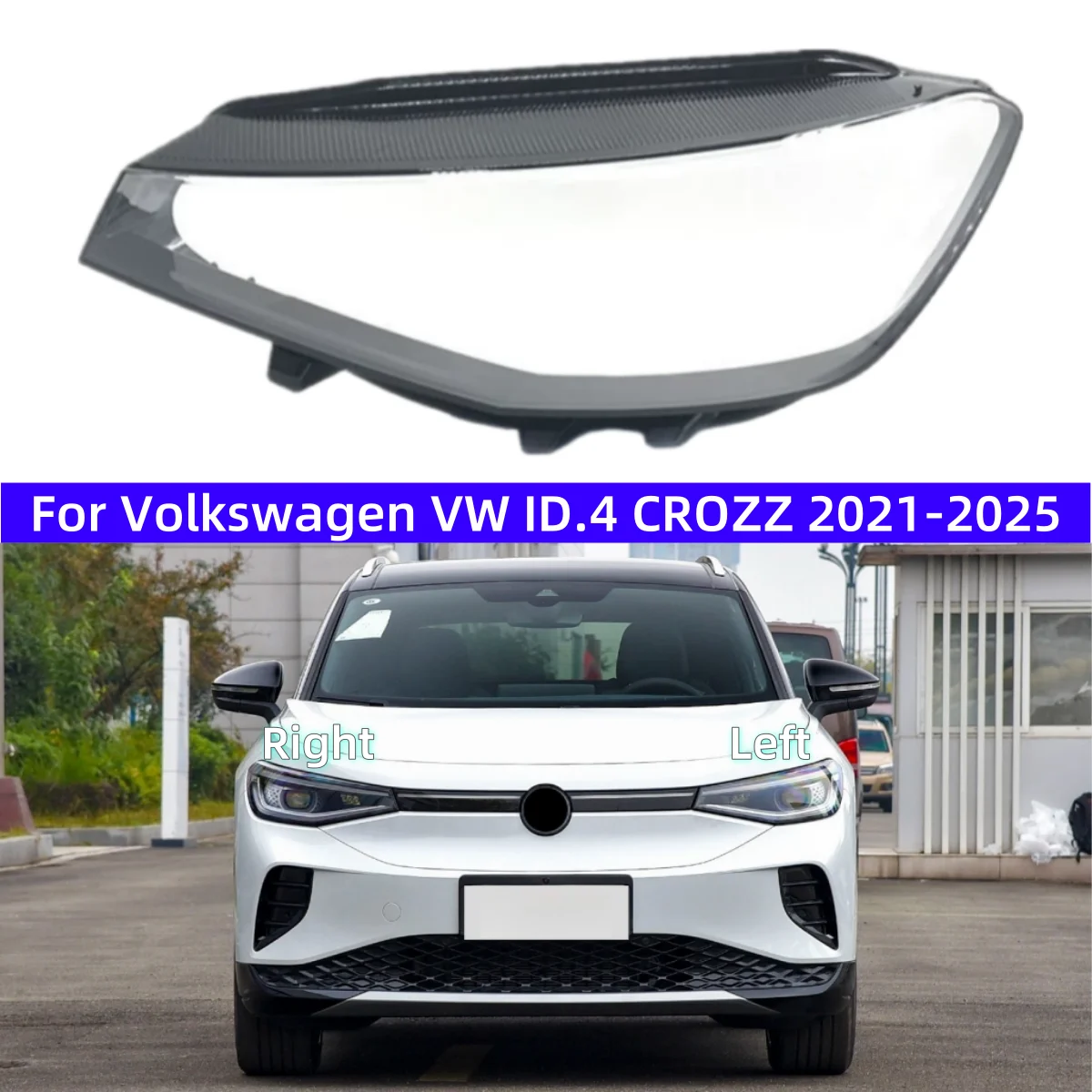 

For Volkswagen VW ID.4 CROZZ 2021 2022 2023 2024 2025 Car Accessory Products Headlights Cover Polycarbonate products