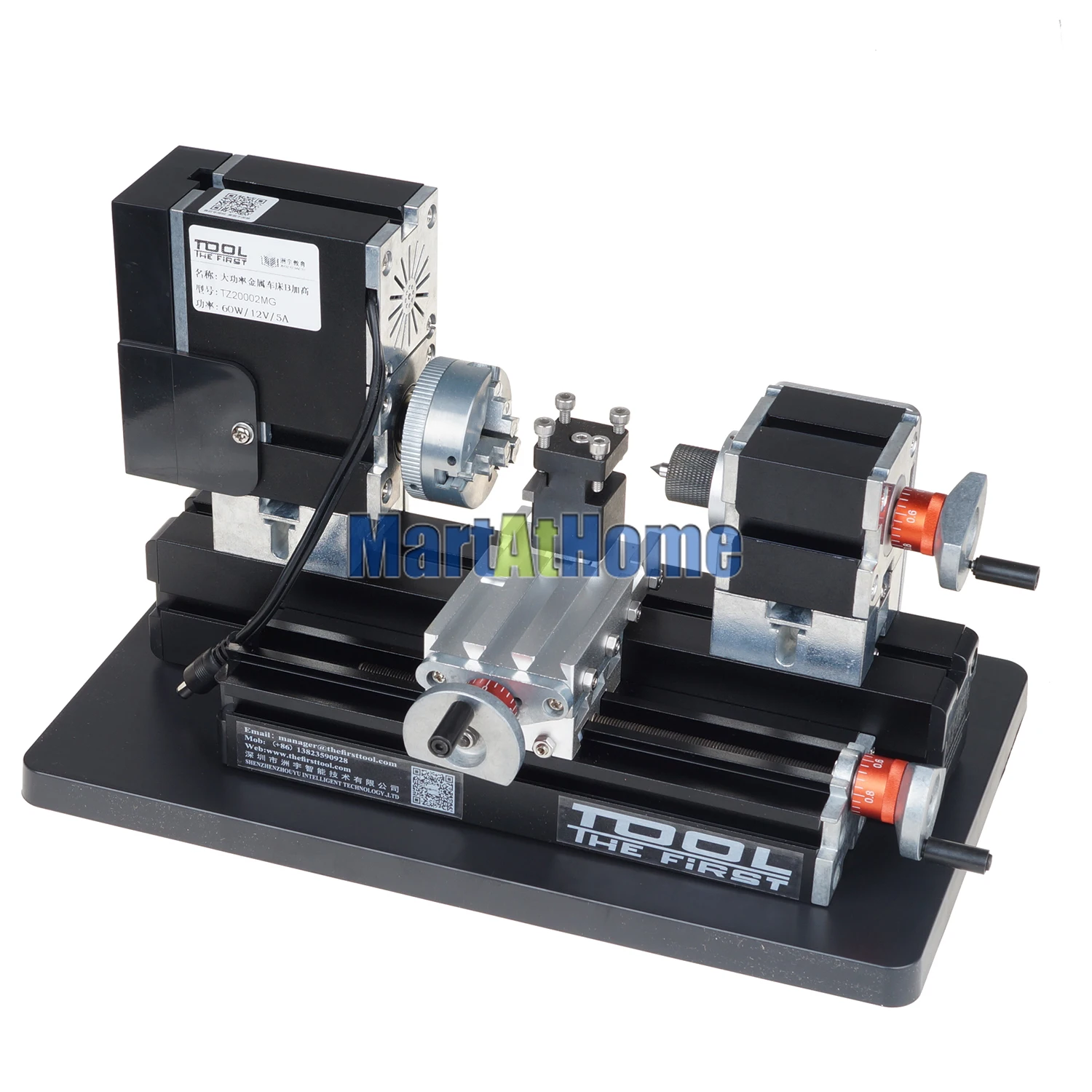 Potência Mini Metal Torno Máquina Ferramenta b Tz20002mg Max. Workpiece 135*135 mm 12000rpm para Modelagem Educação Escolar 60w de Alta