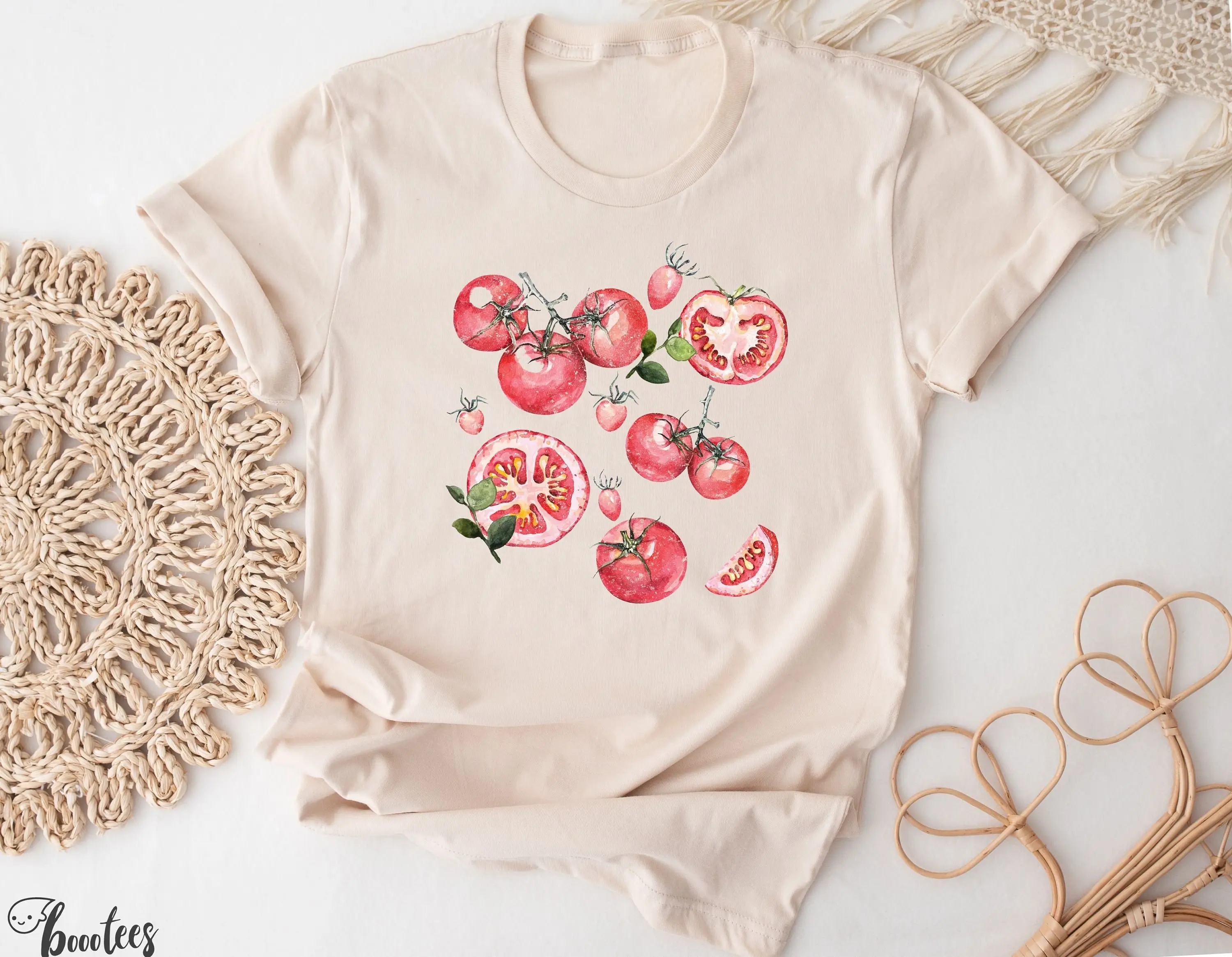 Tomatoes Botanical Print T Shirt Gardener Idea Gardening Present Tomato Plants Vegetables Garden Homegrown Vintage