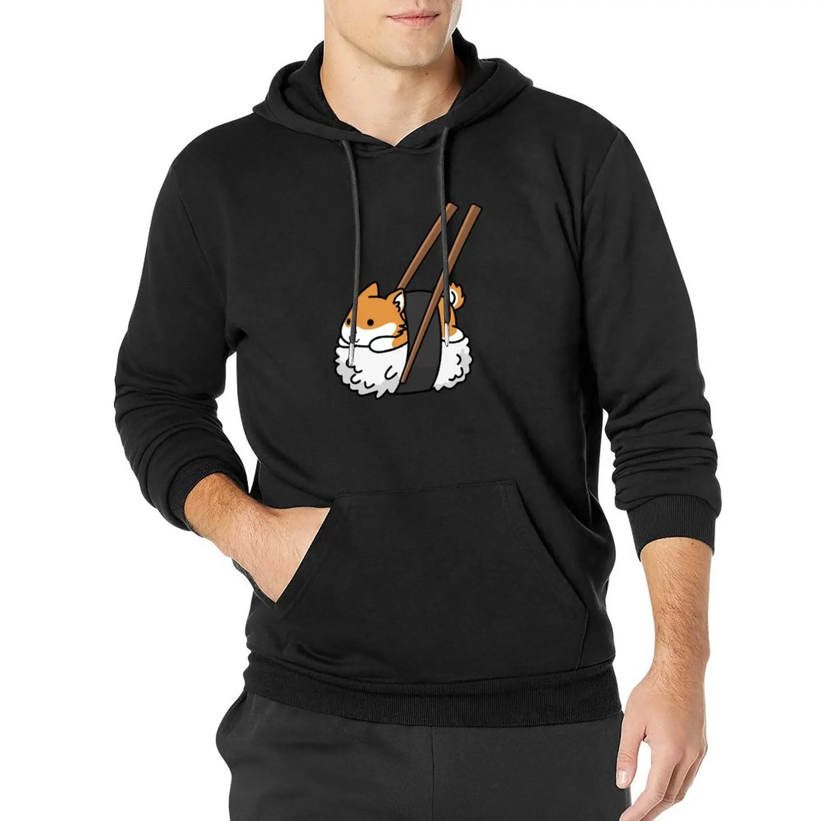 

Funny Sushi Shiba Inu Pullover Hoodie clothes for men mens designer clothes oversized hoodie