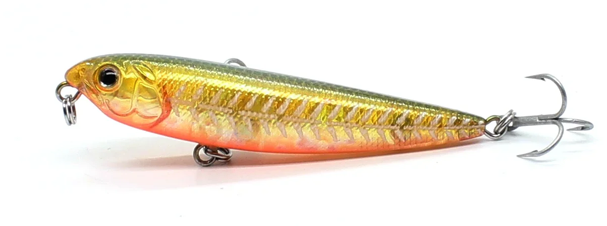 Topwater Walking The Dog 60 mm 3,4 g 105 mm 15,6 g harter Köder schwimmender Bleistiftstab Angelköder Bassoberfläche Schwimmer Wasser VMC Haken – Detail 17